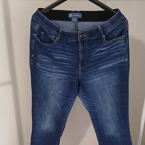 Democracy Blue Skinny Jeans with Modern Distressing